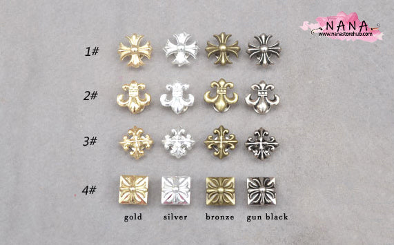 PACK of 3 Cross Rivets Studs Leather Studs Leather Craft Decorative Rivet, M-106