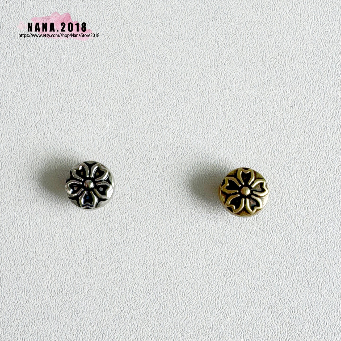 PACK of 3 10mm Chrysanthemum Rivets Studs Leather Studs Leather Craft Decorative Rivet, M-117