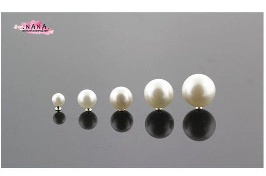 PACK of 50 Half-hole White Acrylic Pearl Rivets Studs Leather Studs Leather Craft Decorative Rivet, M-170