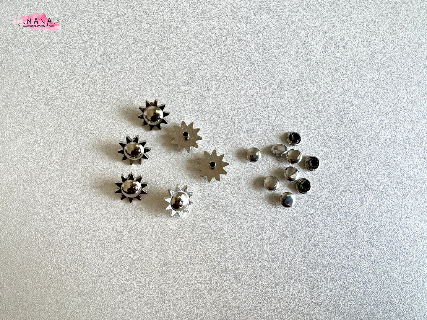 PACK of 10 Metal Brass Sun Rivets Studs Leather Studs Leather Craft Decorative Rivet, M-248