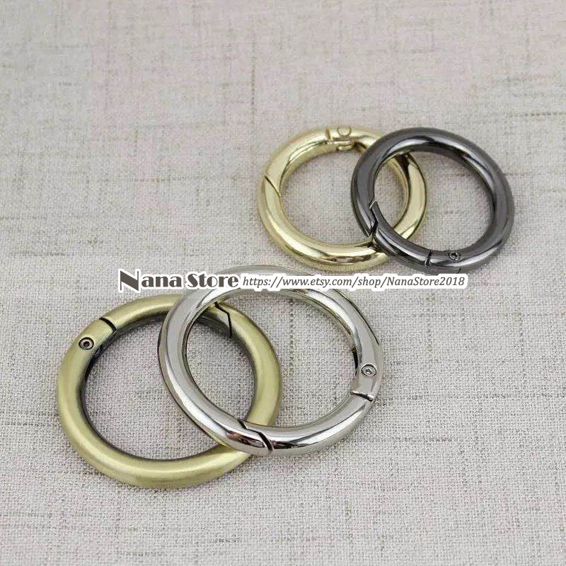 SET OF 2 ,O-Ring buckle Handbag Purse Bag Spring Hooks,Metal shoulder strap buckle, Link buckle, Swivel Trigger Clips Snap Loop,PJ-159