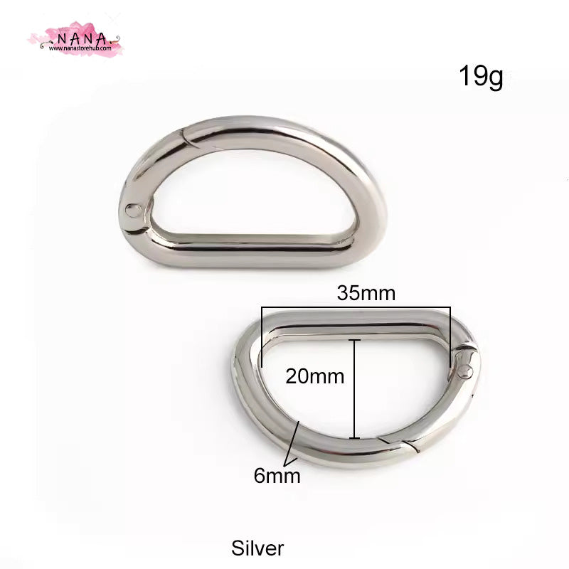 SET OF 2 ,D-Ring buckle Handbag Purse Bag Spring Hooks,Metal shoulder strap buckle, Link buckle, Swivel Trigger Clips Snap Loop,PJ-166