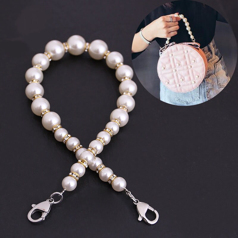 Pearl High Quality Purse Chain,Alloy and Pearl, Metal Shoulder Handbag Strap,Bag Strap, Bag Accessories, Detachable,JD-71