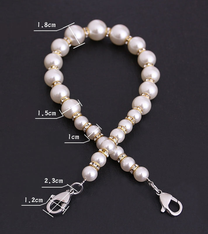 Pearl High Quality Purse Chain,Alloy and Pearl, Metal Shoulder Handbag Strap,Bag Strap, Bag Accessories, Detachable,JD-71