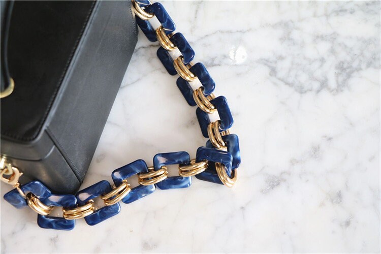 7 Color Acrylic High Quality Purse Chain, Metal Shoulder Handbag Strap, Replacement Handle Chain, Metal Crossbody Bag Chain Strap,JD-566