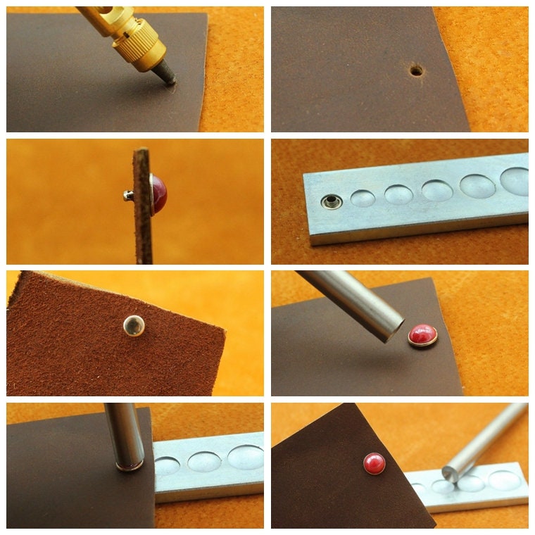 10mm,PACK of 10 Turquoise, Coloured glaze Round Rivets Studs Leather Studs Leather Craft Decorative Rivet, M-143