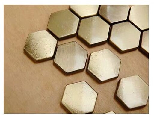 PACK of 10 Metal Brass Hexagon Rivets Studs Leather Studs Leather Craft Decorative Rivet, M-183