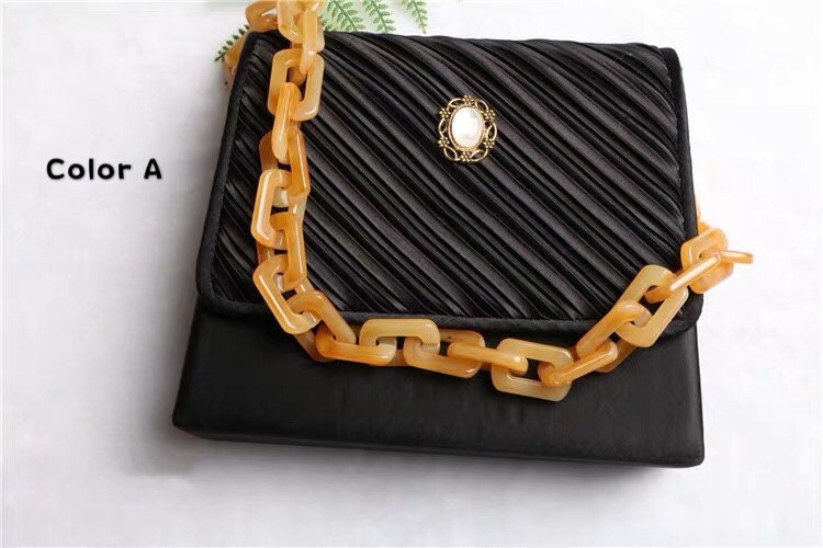 Acrylic High Quality Purse Chain, Metal Shoulder Handbag Strap, Replacement Handle Chain, Metal Crossbody Bag Chain Strap LD-763