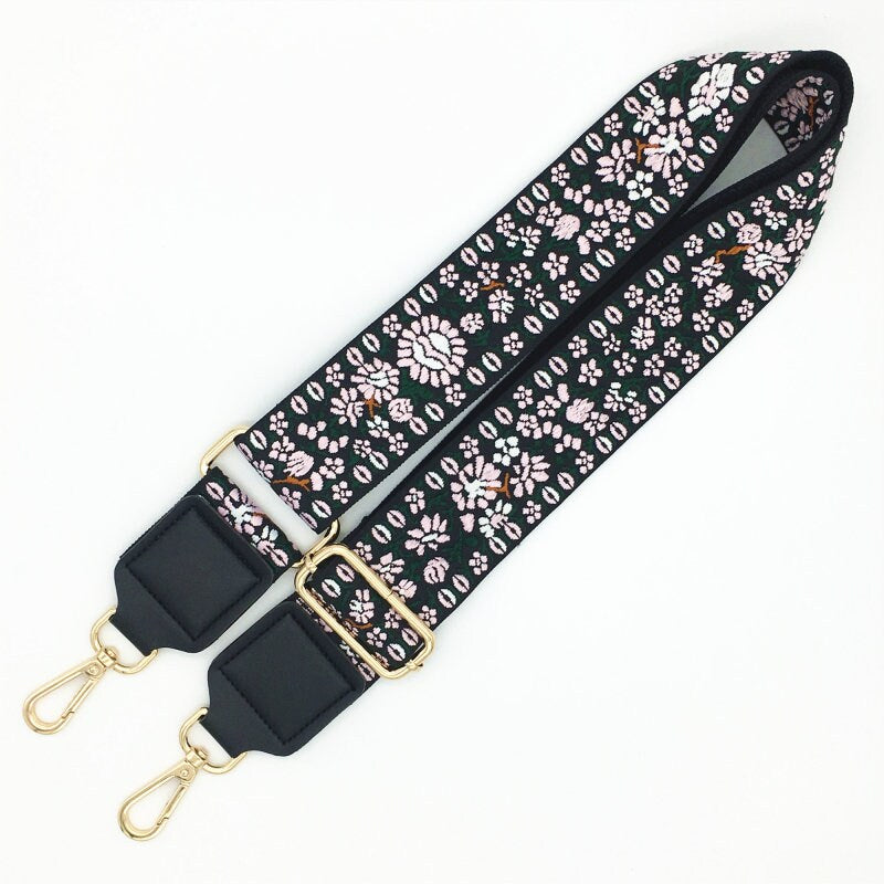 5CM Bohemia Embroidery Canvas Bag Strap,High Quality Canvas Strap,Canvas Shoulder Handbag Strap, Replacement Handle , Bag Accessories,JD-766