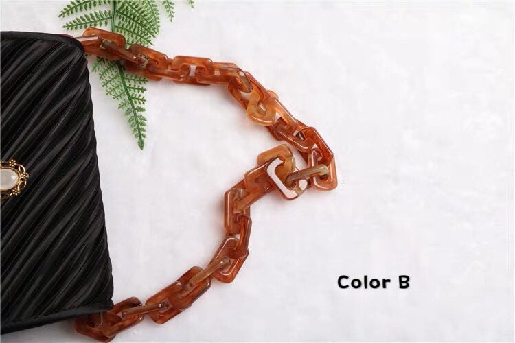 Acrylic High Quality Purse Chain, Metal Shoulder Handbag Strap, Replacement Handle Chain, Metal Crossbody Bag Chain Strap LD-763