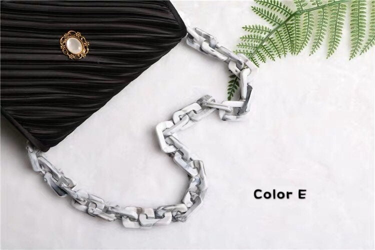 Acrylic High Quality Purse Chain, Metal Shoulder Handbag Strap, Replacement Handle Chain, Metal Crossbody Bag Chain Strap LD-763