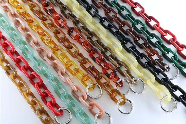 1 inch Acrylic High Quality Purse Chain, Metal Shoulder Handbag Strap, Replacement Handle Chain, Metal Crossbody Bag Chain Strap LD-1129