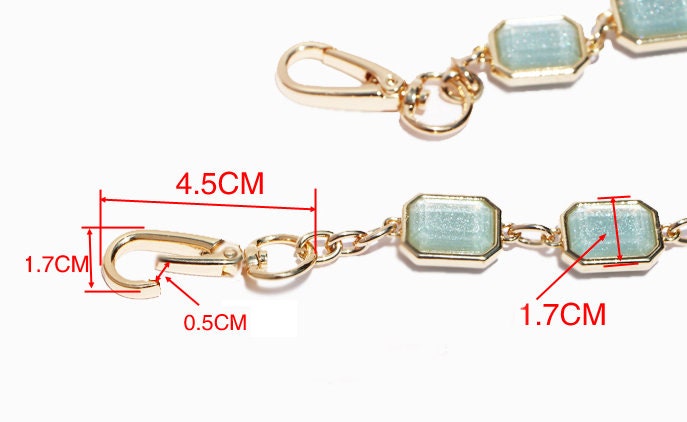 17mm Glass Drill  High Quality Purse Chain,Alloy and Glass Drill, Metal Shoulder Handbag Strap,Bag Strap, Bag Accessories, JD-1497