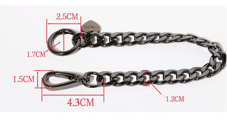 12mm High Quality Purse Chain,Alloy and Glass Drill, Metal Shoulder Handbag Strap,Bag Strap, Bag Accessories, JD-1597