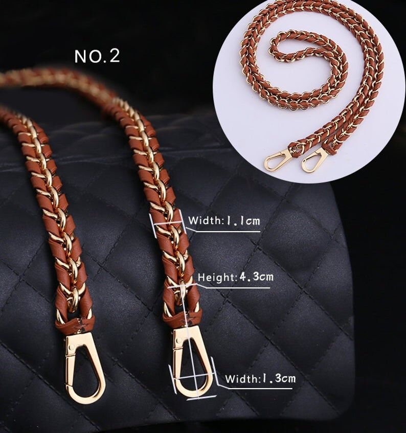 High Quality Full Copper Leather Purse Chain Strap,Metal Shoulder Handbag Strap,Purse Replacement Chains,bag accessories,JD-1334