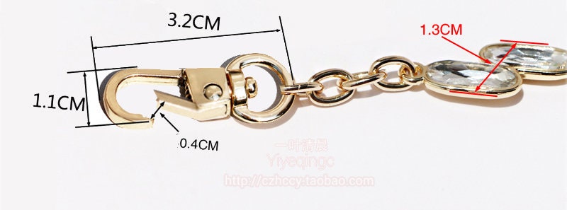 13MM Glass Drill  High Quality Purse Chain,Alloy and Glass Drill, Metal Shoulder Handbag Strap,Bag Strap, Bag Accessories, JD-1737