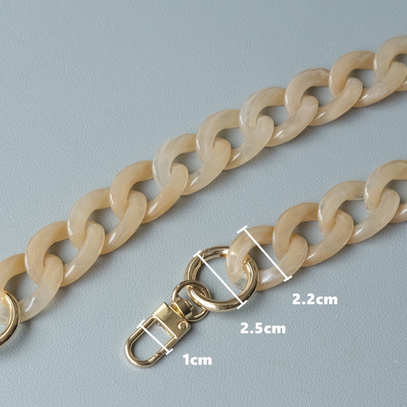 Acrylic High Quality Purse Chain, Metal Shoulder Handbag Strap, Replacement Handle Chain, Metal Crossbody Bag Chain Strap LD-1843