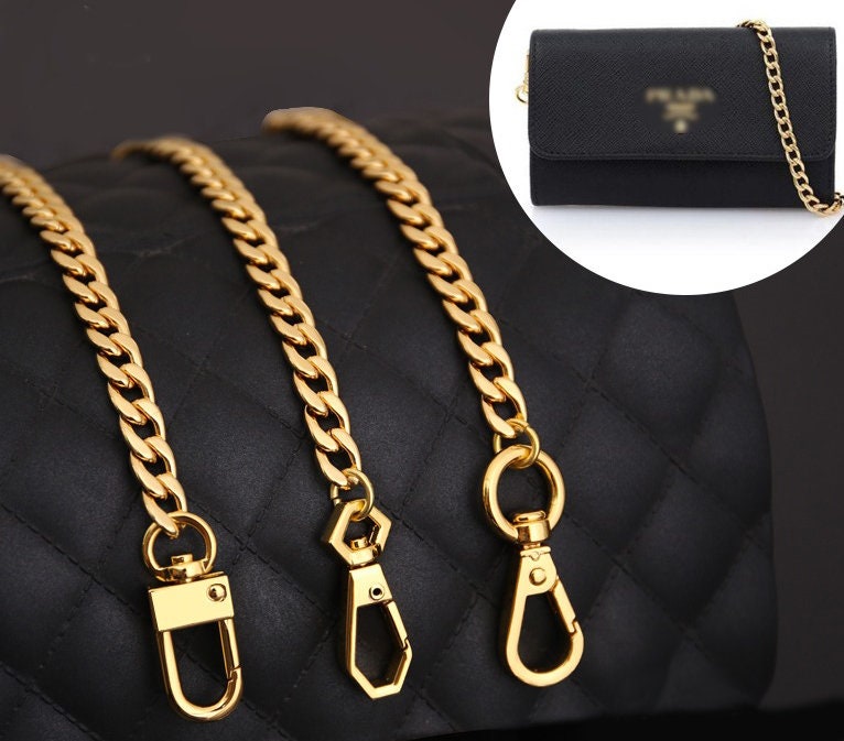 10mm 24K Gold Plated Titanium Steel High Quality Purse Chain, Metal Shoulder Handbag Strap,Bag Strap, Bag Accessories, Detachable,JD-1742