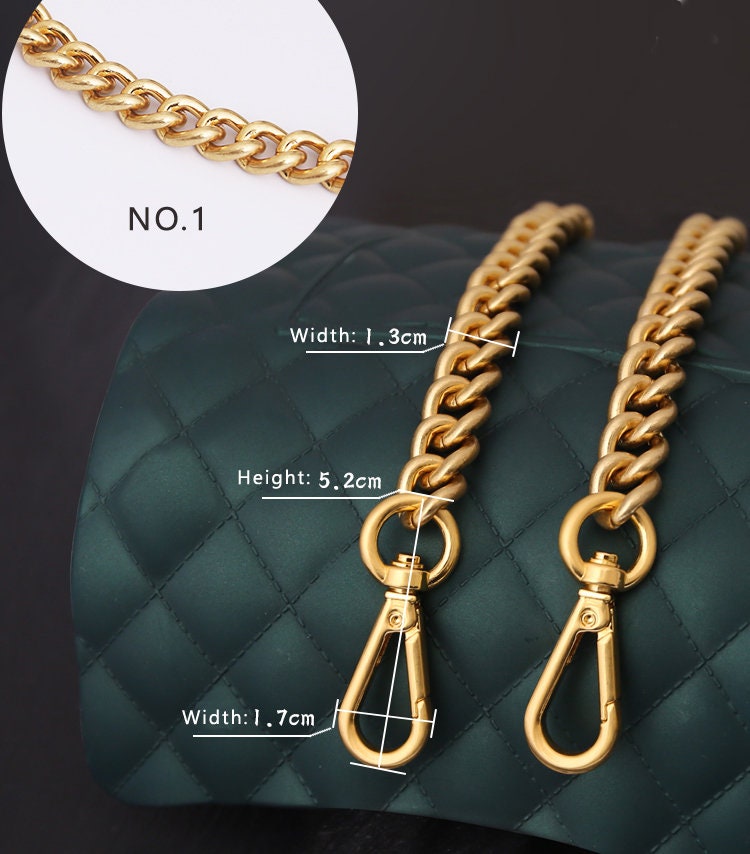 13mm Gold High Quality Purse Chain Strap,Alloy and Iron, Metal Shoulder Handbag Strap,Purse Replacement Chains,bag accessories, JD-1743