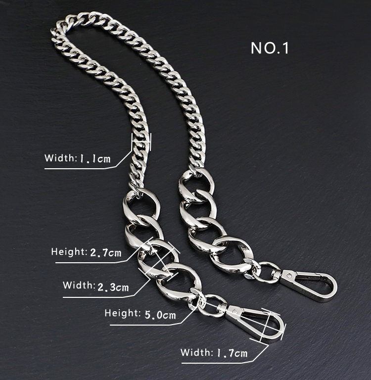 11mm High Quality Purse Chain Strap,Alloy and Iron, Metal Shoulder Handbag Strap,Purse Replacement Chains,bag accessories, JD-1898