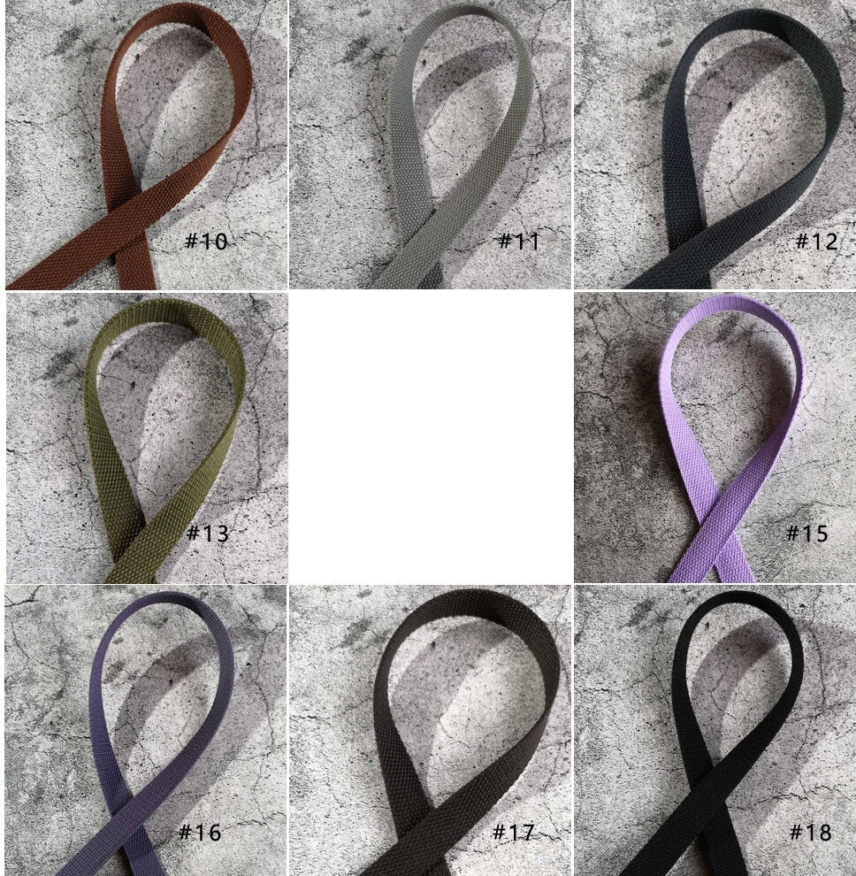 23 Color, 4/5 Inch Cotton Webbing  Heavy Duty Bag handles, bag strap for tote bag Upholstery Webbing ,JD-1890