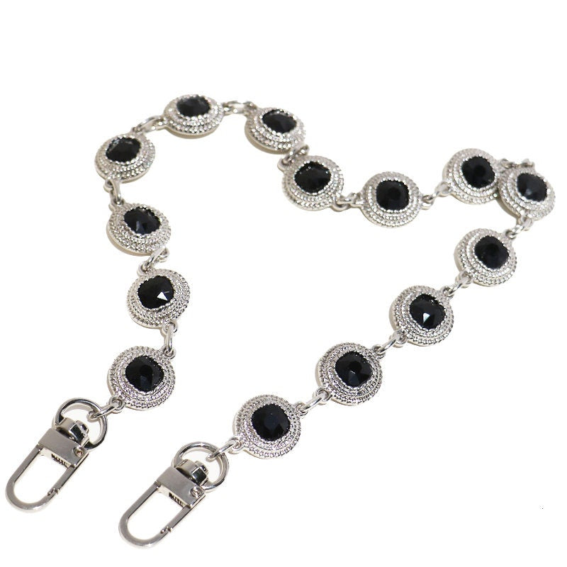 17mm Glass Drill  High Quality Purse Chain,Alloy and Glass Drill, Metal Shoulder Handbag Strap,Bag Strap, Bag Accessories, JD-1932