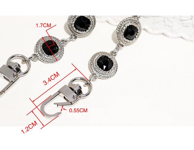 17mm Glass Drill  High Quality Purse Chain,Alloy and Glass Drill, Metal Shoulder Handbag Strap,Bag Strap, Bag Accessories, JD-1932