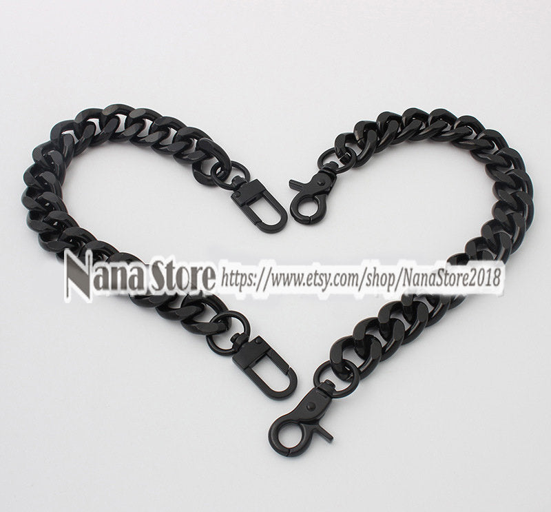 19mm Black High Quality Purse Chain Strap,Alloy and Iron,Metal Shoulder Handbag Strap,Purse Replacement Chains,bag accessories, JD-2375