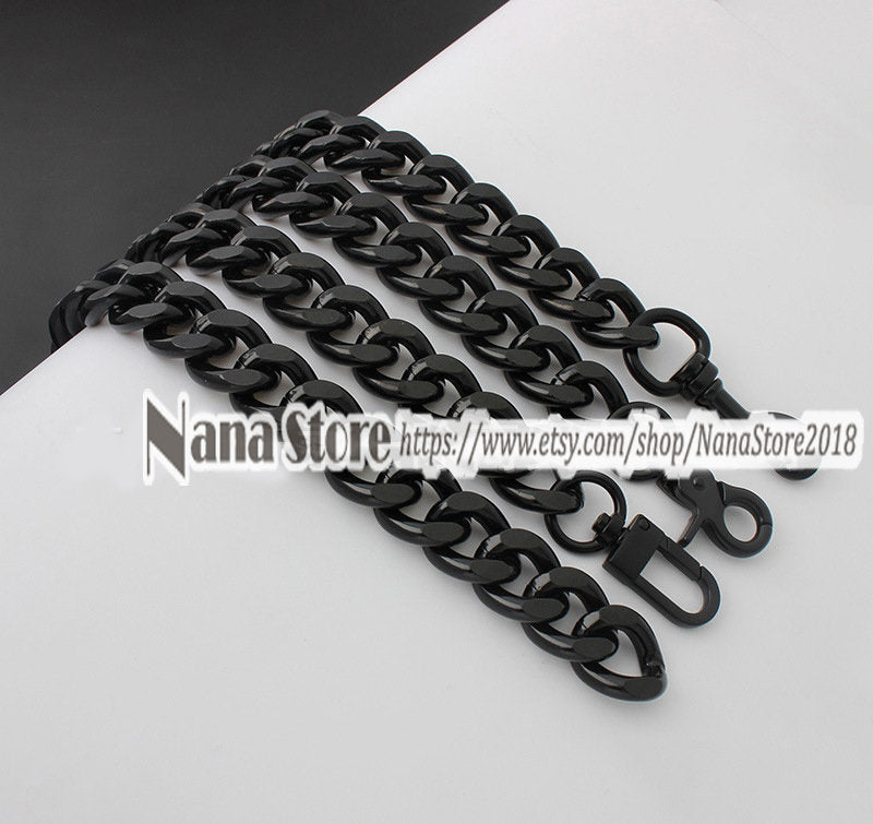 19mm Black High Quality Purse Chain Strap,Alloy and Iron,Metal Shoulder Handbag Strap,Purse Replacement Chains,bag accessories, JD-2375