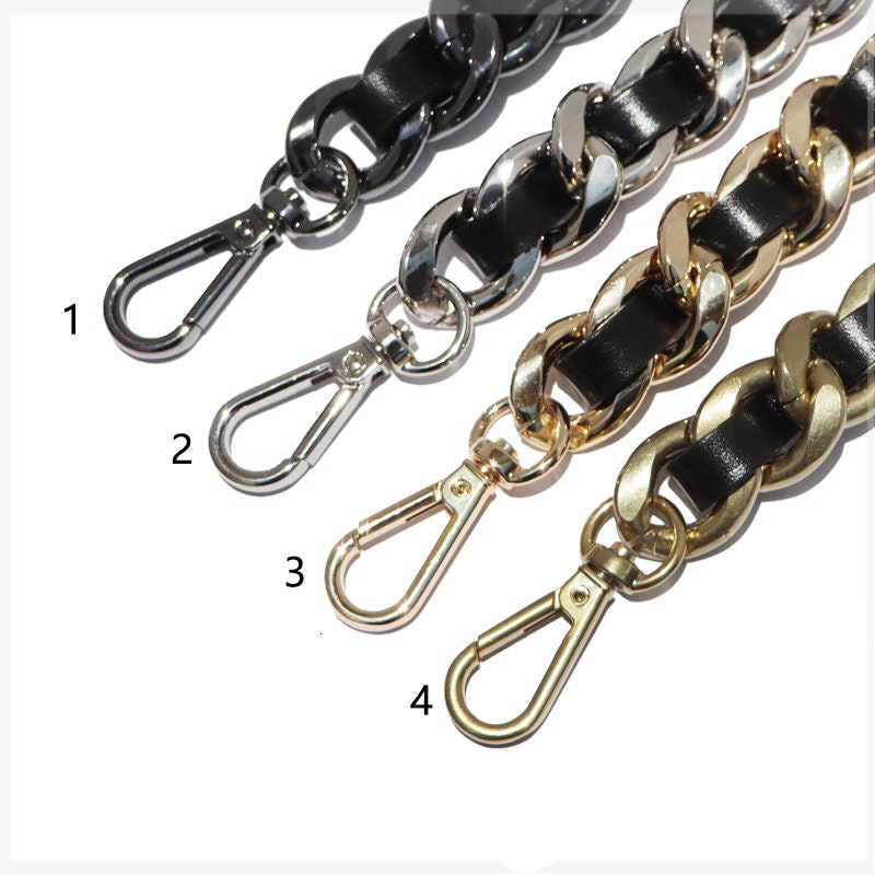 20mm High Quality Purse Real Leather Chain,Alloy and Leather, Metal Shoulder Handbag Strap,Bag Strap, Bag Accessories, JD-2428