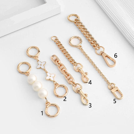 Pearl High Quality Purse Extension Chain,Alloy and Pearl, Metal Shoulder Extension Handbag Strap,Bag Strap, Bag Accessories, JD-2440