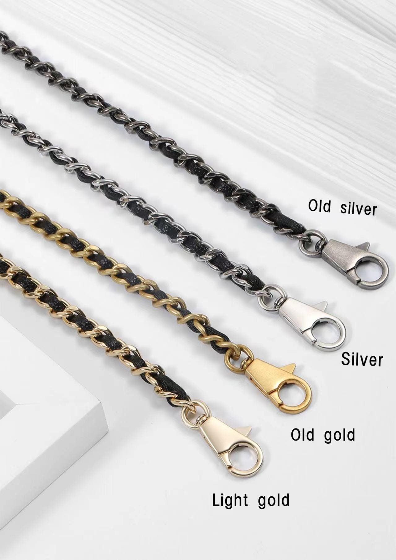 High Quality Full Copper Leather Purse Chain Strap,Metal Shoulder Handbag Strap,Purse Replacement Chains,bag accessories,JD-1037