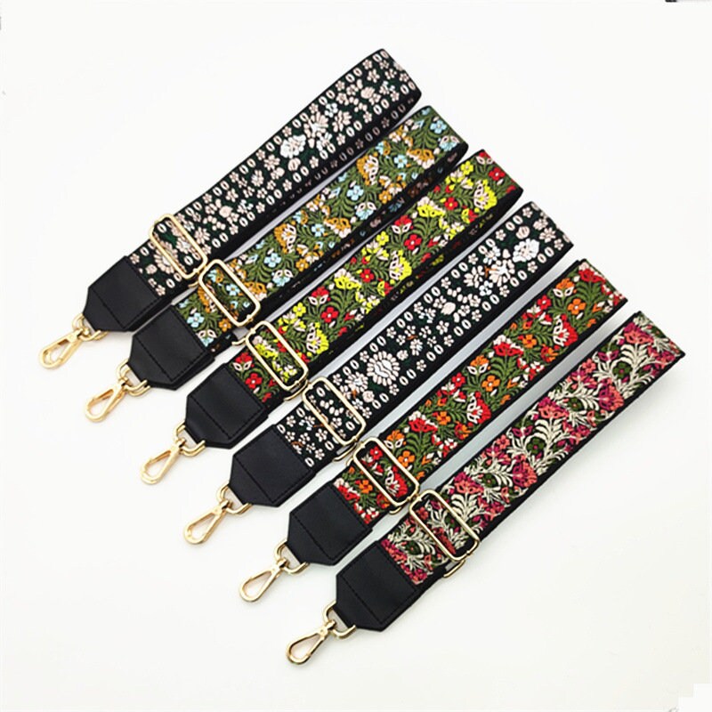 5CM Bohemia Embroidery Canvas Bag Strap,High Quality Canvas Strap,Canvas Shoulder Handbag Strap, Replacement Handle , Bag Accessories,JD-766