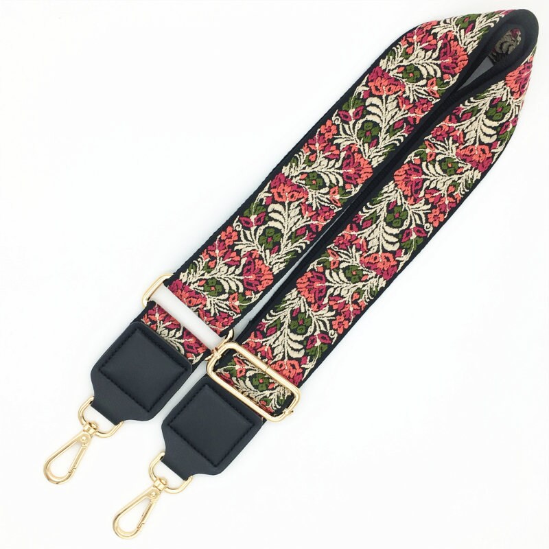 5CM Bohemia Embroidery Canvas Bag Strap,High Quality Canvas Strap,Canvas Shoulder Handbag Strap, Replacement Handle , Bag Accessories,JD-766