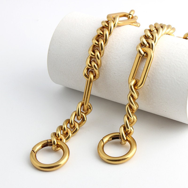 High Quality Satin Gold Purse Chain Strap,Alloy and Iron,Metal Shoulder Handbag Strap,Purse Replacement Chains,bag accessories, JD-2731