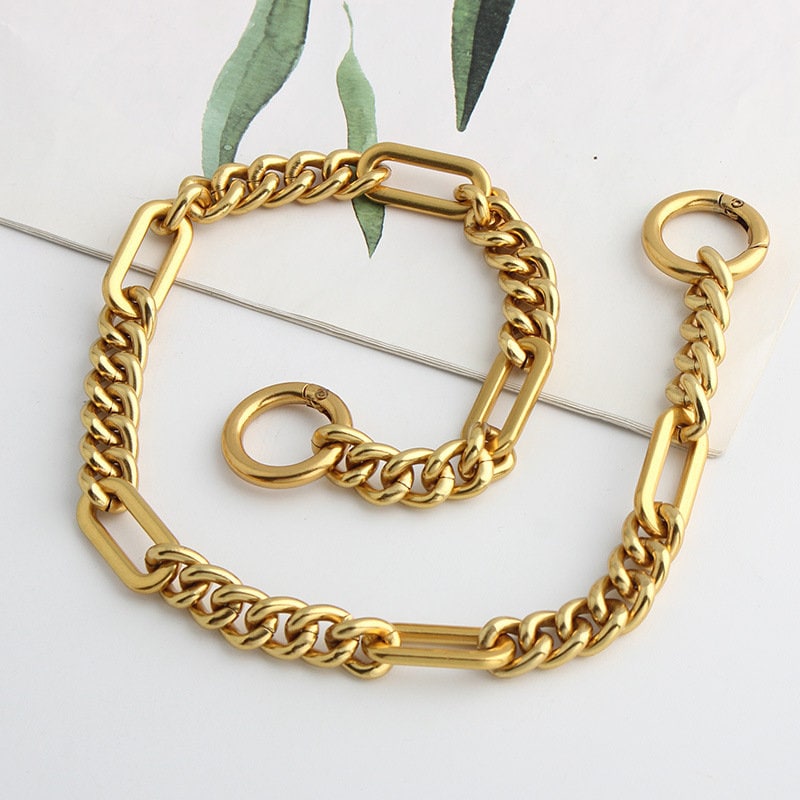 High Quality Satin Gold Purse Chain Strap,Alloy and Iron,Metal Shoulder Handbag Strap,Purse Replacement Chains,bag accessories, JD-2731